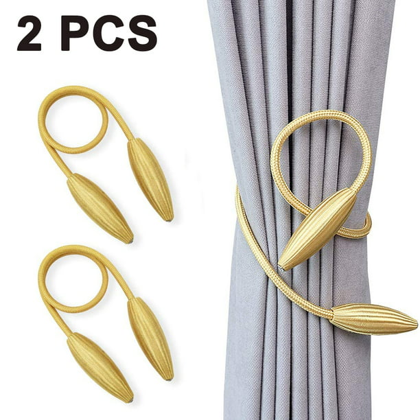 Magnetic Curtain Tieback No Need to Perforate M 2PCS Curtain Clips Cord Buckle